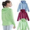 3 Pack Athletic Girls Long Sleeve Shirts with Thumb Holes, Workout Hoodies for Kids, Hooded Shirt Pullover Tops (Set 3, Medium) view 1