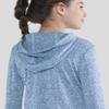 3 Pack Athletic Girls Long Sleeve Shirts with Thumb Holes, Workout Hoodies for Kids, Hooded Shirt Pullover Tops (Set 3, Medium) view 3