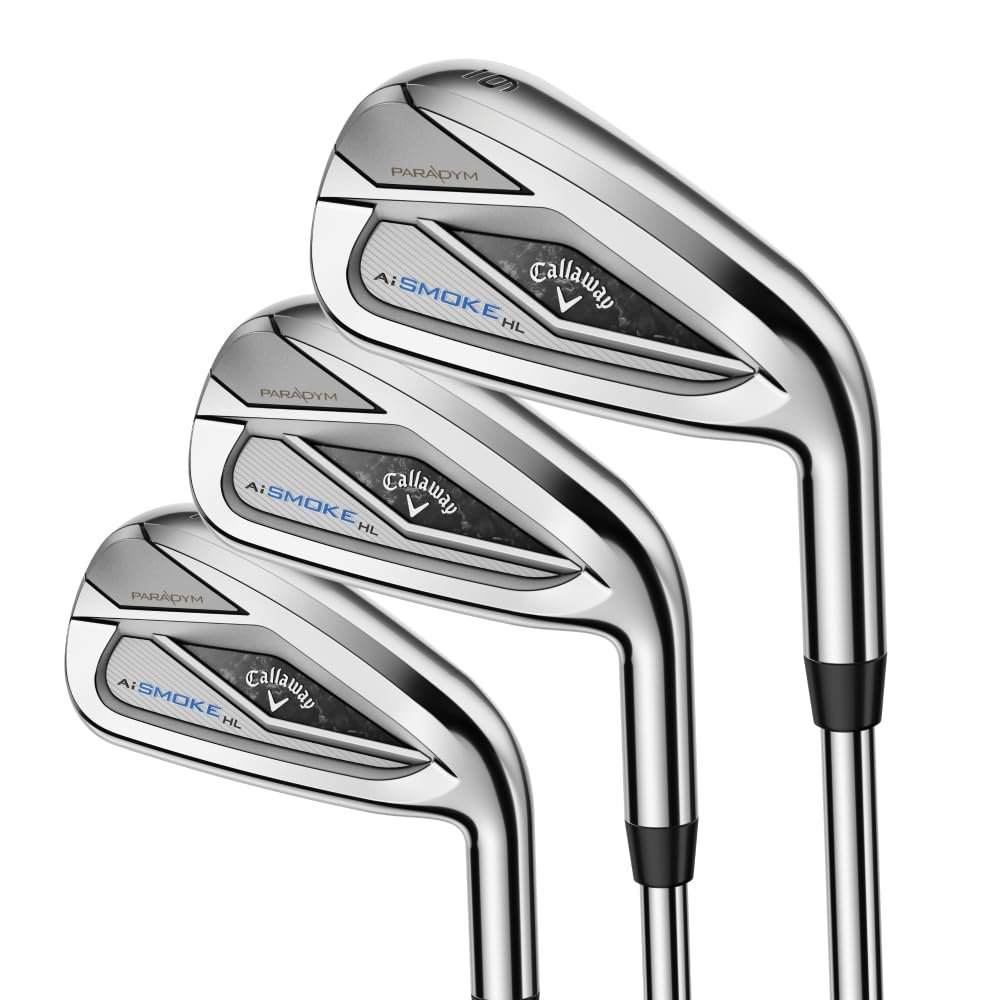 Callaway Golf Paradym AI Smoke HL Iron Set (Left Hand, 5-PW,AW,GW, Steel, Regular)