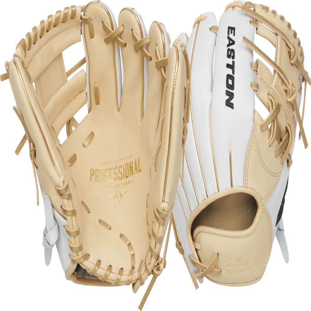 Easton | PROFESSIONAL COLLECTION SIGNAUTRE SERIES Fastpitch Softball Glove | Morgan Stuart Model | 11.5" | Pro I-Web | Right Hand Throw | Camel / White