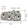 UNKOMN Marine Hardware 4PCS Stainless Steel 316 Offset Hinge with 5 Holes 57mm High Mirror Polish Marine Hinges (Color : 38X70mm) view 2