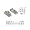 UNKOMN Marine Hardware 4PCS Stainless Steel 316 Offset Hinge with 5 Holes 57mm High Mirror Polish Marine Hinges (Color : 38X70mm) view 3