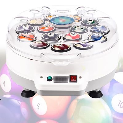 ZXSYYDS 2023 Billiard Ball Polishing Machine,Home Billiard Ball Cleaner Machine,Automatic Pool Ball Cleaner Bulletproof Ballistic Billiard Ball Cleaning Machine for Billiards Ball Set,16Balls