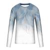 Day Prime 2045 Long Sleeve Tee Shirts for Men Graphic Marble Print Casual Pullover Big and Tall Crewneck Sweatshirts Sports Tees Workout top Long Sleeve Blue 2X view 3