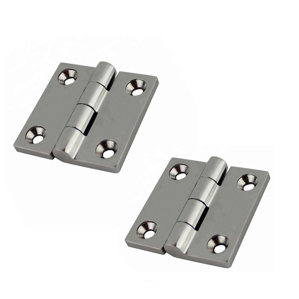 UNKOMN Marine Hardware 2PCS 316 Stainless Steel Butt Hinge with 4 Holes 38mm 50mm Mirror Polish Heavy Duty Marine Boat Hardware Hinges (Color : 50X50mm)