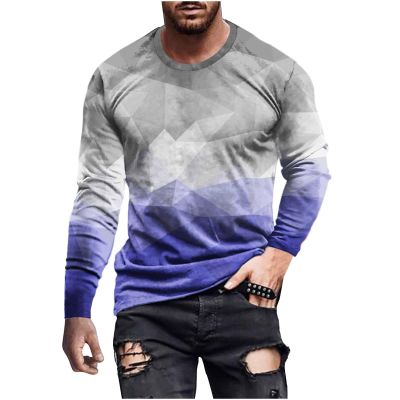Amazon Warehouse Sale Long Sleeve Tee Shirts for Men Graphic Marble Print Casual Pullover Big and Tall Crewneck Sweatshirts Sports Tees Men Fashion Purple 5X