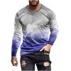Amazon Warehouse Sale Long Sleeve Tee Shirts for Men Graphic Marble Print Casual Pullover Big and Tall Crewneck Sweatshirts Sports Tees Men Fashion Purple 5X view 1