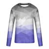 Amazon Warehouse Sale Long Sleeve Tee Shirts for Men Graphic Marble Print Casual Pullover Big and Tall Crewneck Sweatshirts Sports Tees Men Fashion Purple 5X view 4