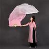 1Pair (1L+1R) Belly Dancing Real Silk Fan Veils Gradient Silk Fans Veil Classic Dance Fan for Girls Adults Picture Color 7 180cm view 4