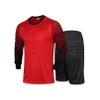 YONGHS Kids Boys Padded Soccer Goalkeeper Jersey and Shorts Set Long Sleeve Training Football Goalie Shirt Uniform Red 11-13 Years view 1