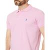 U.S. Polo Assn. Men's Slim Fit Solid Pique Polo Shirt, Two Button Casual Athletic Golf Polo Shirt for Men, Pink Hour, XX-Large view 3