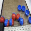 .68 Cal Empty Plastic Paintball Shell (100 pcs), Halves Press Together Red/Blue