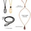 Anjiucc 12 PCS Crystal Cage Necklace Cord Empty Stone Holder Pendant Stone Replacement Hand-Woven Necklace Cord with Adjustable Length (Black + Coffee + Khaki) view 2