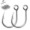 FishTrip Fishing Inline Single Hooks - 25pcs in Line Hooks for Treble Hook Replacement for Lures Plugs Saltwater Freshwater Size 2/0 view 1