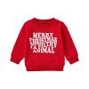 Ayalinggo Toddler Baby Girl Boy Christmas Outfit Merry Christmas Sweater Long Sleeve Shirt Sweatshirt Fall Winter Clothes (red Merry Christmas, 6-12 Months) view 1