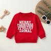 Ayalinggo Toddler Baby Girl Boy Christmas Outfit Merry Christmas Sweater Long Sleeve Shirt Sweatshirt Fall Winter Clothes (red Merry Christmas, 6-12 Months) view 3
