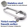 FishTrip Oval Split Rings Fishing - 50pcs Fishing Power Clips Snaps Quick Change for Lures Stainless Steel Fishing Tackle(Size 3,119lbs) view 2
