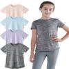 4 Pack: Youth Girls Athletic Shirts, Short Sleeve Dry Fit Apparel Tech Tshirts, Sports Activewear for Kids Teens (Set 4, Youth Medium) view 1