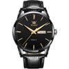 OLEVS Mens Black Watch Easy Read Fashion Business Dress Men's Wrist Watch Luminous Waterproof Male Watch Easy Read Watches for Men Quartz Classic Simple Man Watches view 1