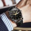 OLEVS Mens Black Watch Easy Read Fashion Business Dress Men's Wrist Watch Luminous Waterproof Male Watch Easy Read Watches for Men Quartz Classic Simple Man Watches view 4