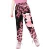 Eheartsgir Axolotl Cherry Blossom Girl's Joggers Sweatpants High Waisted Yoga Athletic Workout Baseball Pants Moisture Wicking Active Sweatpants with Pockets view 1