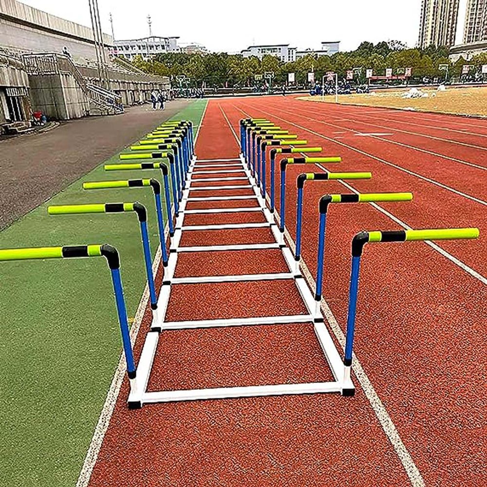 Adjustable Hurdles Sports Practice Equipment  Plyometric Fitness Speed & Training  for Indoor/Outdoor/High School/Middle School Track & Field
