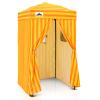 EAGLE PEAK Flex Ultra Compact 4x4 Pop-up Canopy, Sun Shelter, Changing Room, Portable Privacy Canopy Cabana for Pool, Fashion Photoshoots, or Camping, Yellow/Orange view 1