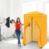 EAGLE PEAK Flex Ultra Compact 4x4 Pop-up Canopy, Sun Shelter, Changing Room, Portable Privacy Canopy Cabana for Pool, Fashion Photoshoots, or Camping, Yellow/Orange view 2