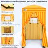 EAGLE PEAK Flex Ultra Compact 4x4 Pop-up Canopy, Sun Shelter, Changing Room, Portable Privacy Canopy Cabana for Pool, Fashion Photoshoots, or Camping, Yellow/Orange view 3
