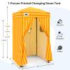 EAGLE PEAK Flex Ultra Compact 4x4 Pop-up Canopy, Sun Shelter, Changing Room, Portable Privacy Canopy Cabana for Pool, Fashion Photoshoots, or Camping, Yellow/Orange view 4