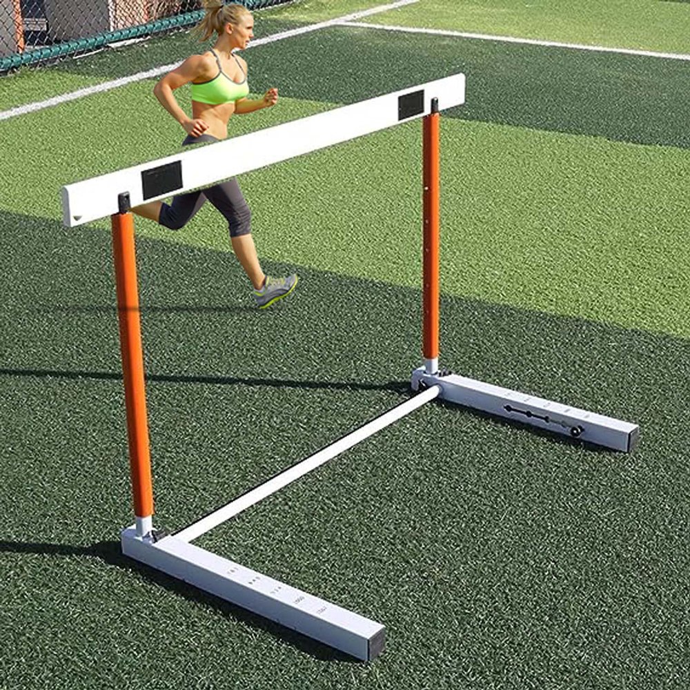 Gruytoie Track and Field Hurdles Training Equipment, Agility Soccer Training Hurdles Poles Set, 5 Height Adjustable Obstacles for Outdoor Workout