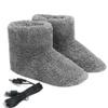 USB Rechargeable Heated Feet Warmers Electric Foot Warmer Soft Winter Warm Heating Booties for Men Women,Washable view 1