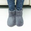 USB Rechargeable Heated Feet Warmers Electric Foot Warmer Soft Winter Warm Heating Booties for Men Women,Washable view 2