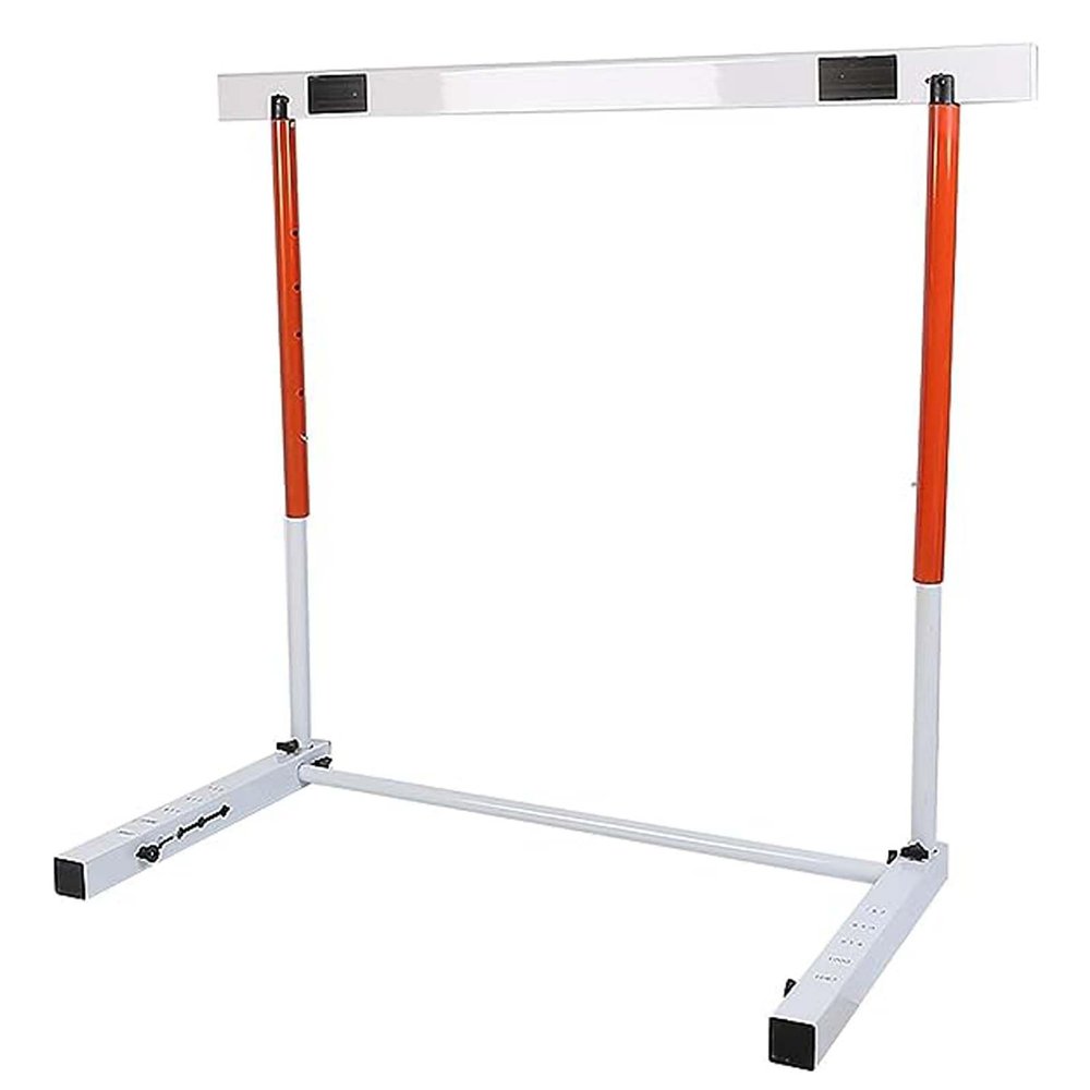 Gruytoie Metal Agility Speed Hurdles, Adjustable Height Track and Field Hurdles, Athletic Workout Obstacles Bar, Portable Sport Training Pole Set (55)