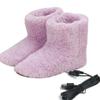 USB Rechargeable Heated Feet Warmers Electric Foot Warmer Soft Winter Warm Heating Booties for Men Women,Washable view 1