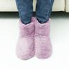 USB Rechargeable Heated Feet Warmers Electric Foot Warmer Soft Winter Warm Heating Booties for Men Women,Washable view 2