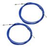 uxcell 2pcs 18ft 5.5 Meter 217inch Marine Throttle Shift Remote Control Box Cable for Outboard Engine Boat Motor Steering System Blue view 1