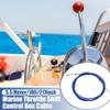 uxcell 2pcs 18ft 5.5 Meter 217inch Marine Throttle Shift Remote Control Box Cable for Outboard Engine Boat Motor Steering System Blue view 2