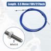 uxcell 2pcs 18ft 5.5 Meter 217inch Marine Throttle Shift Remote Control Box Cable for Outboard Engine Boat Motor Steering System Blue view 3