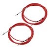 uxcell 2pcs 17ft 5.2 Meter 205inch Marine Throttle Shift Remote Control Box Cable for Outboard Engine Boat Motor Steering System Red view 1