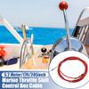 uxcell 2pcs 17ft 5.2 Meter 205inch Marine Throttle Shift Remote Control Box Cable for Outboard Engine Boat Motor Steering System Red view 2