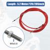uxcell 2pcs 17ft 5.2 Meter 205inch Marine Throttle Shift Remote Control Box Cable for Outboard Engine Boat Motor Steering System Red view 3
