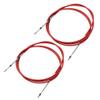 uxcell 2pcs 12ft 3.7 Meter 146inch Marine Throttle Shift Remote Control Box Cable for Outboard Engine Boat Motor Steering System Red view 1