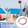 uxcell 2pcs 12ft 3.7 Meter 146inch Marine Throttle Shift Remote Control Box Cable for Outboard Engine Boat Motor Steering System Red view 2