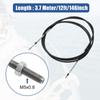 uxcell 2pcs 12ft 3.7 Meter 146inch Marine Throttle Shift Remote Control Box Cable for Outboard Engine Boat Motor Steering System Black view 3