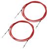 uxcell 2pcs 19ft 5.8 Meter 228inch Marine Throttle Shift Remote Control Box Cable for Outboard Engine Boat Motor Steering System Red view 1