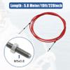 uxcell 2pcs 19ft 5.8 Meter 228inch Marine Throttle Shift Remote Control Box Cable for Outboard Engine Boat Motor Steering System Red view 3