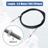 uxcell 2pcs 15ft 4.6 Meter 181inch Marine Throttle Shift Remote Control Box Cable for Outboard Engine Boat Motor Steering System Black view 3