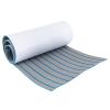 Eapmic EVA Faux Teak Decking Sheet for Fish Boat Yacht Non-Slip Marine Flooring Mat (Light Grey with Blue Stripes, 94.5"x23.6") view 1