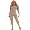 Miutii Women's 30 Denier Ultra Shimmery Stretch Toe to Bust Crotchless Body Stocking Lingerie D One Size view 4